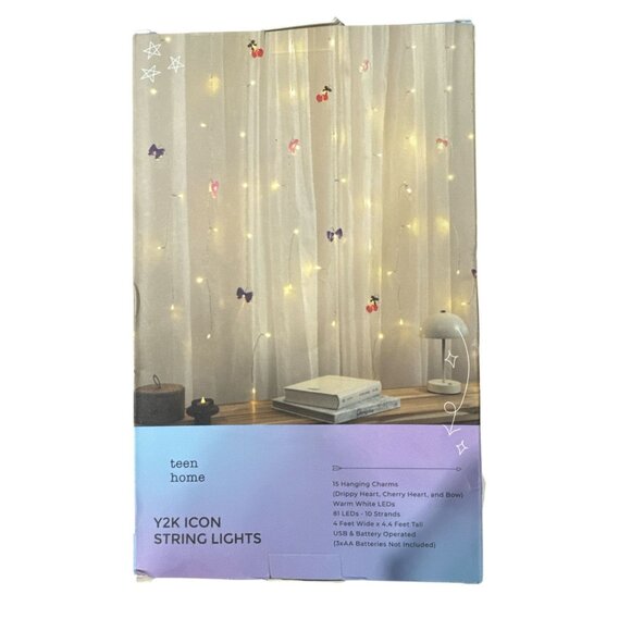 TEEN HOME Y2K Icon String Lights 81 LEDs Warm White Light - Picture 2 of 3